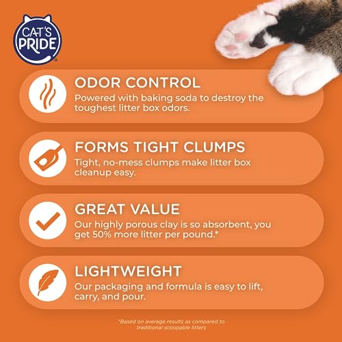 Cat's Pride Lightweight Clumping Litter Baking Soda Powerful Odor