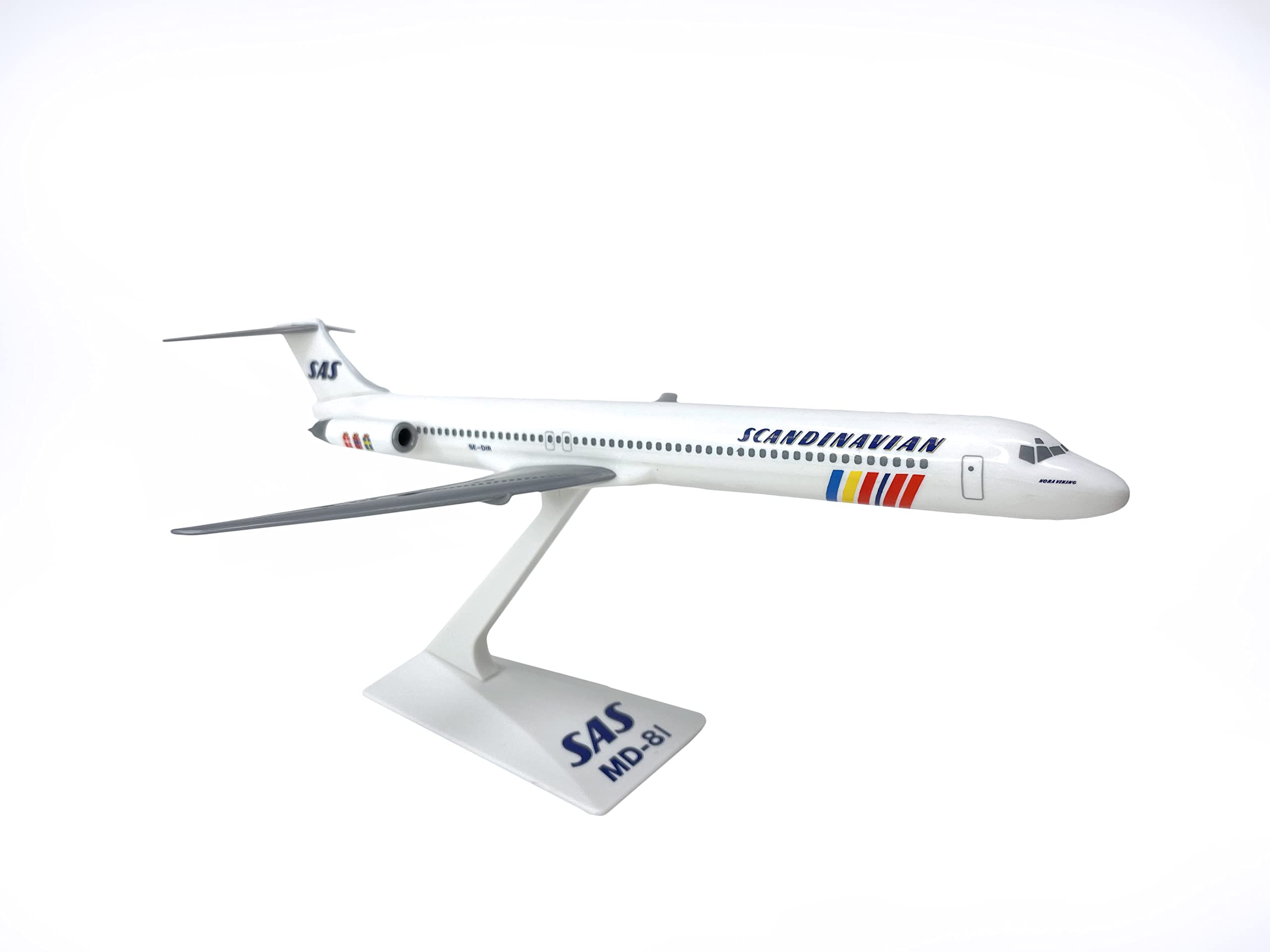 SAS Scandinavian McDonnell Douglas MD-80 Airplane Miniature Model Snap Fit 1:200 Part#AMD-08000H-014