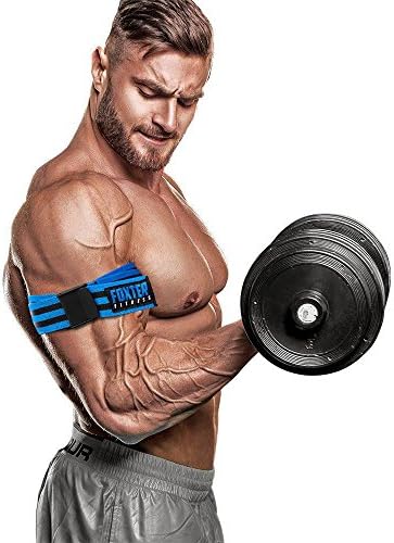Foxter Fitness Occlusion Training Bands Blood Flow Restriction Bands Strong Elastic Straps with Quick Release Cam Buckle (1Pair/2Pcs)