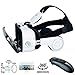 VR Headset Virtual Reality Headset 3D Glasses with 120°FOV, Anti-Blue-Light Lenses, Stereo Headset, for All Smartphones with Length Below 6.3 inch Such as iPhone & Samsung HTC HP LG etc.