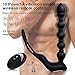 Anal Vibrator with Penis Ring Male Sex Toys with 10 Frequency Wireless Remote Control Prostate Massager Butt Plug Adult Toys for Men Women and Couples (Black)thumb 2