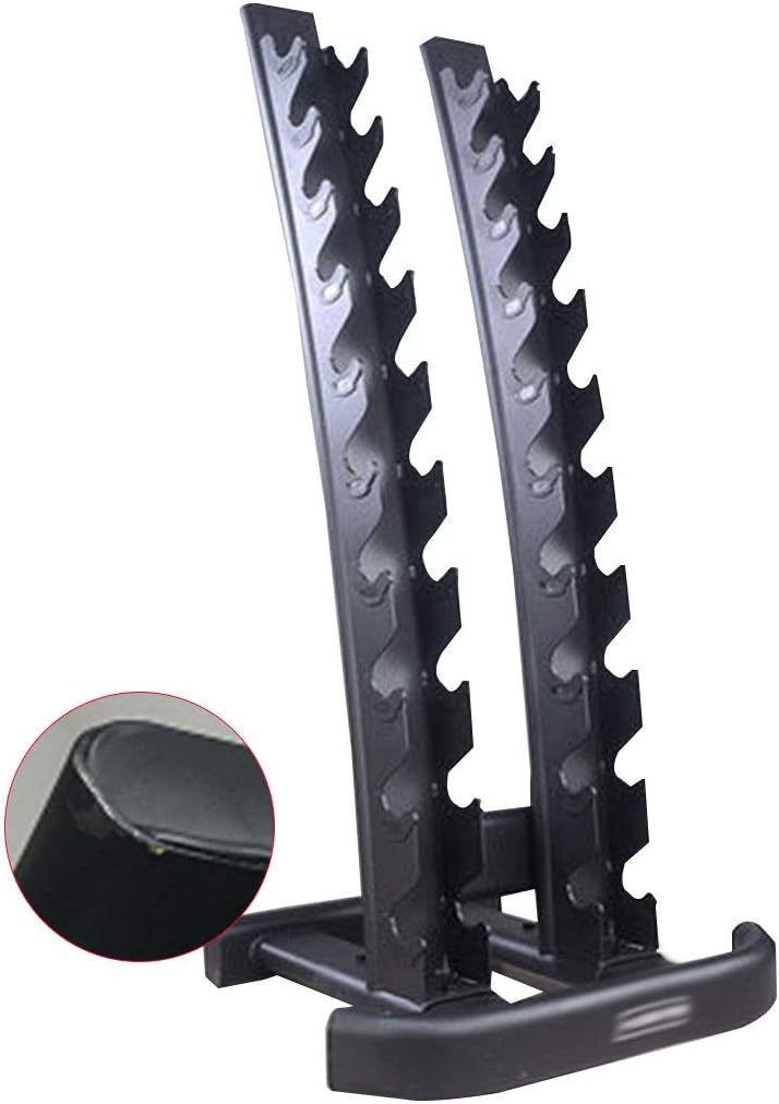 Steel Dumbbell Rack Household Dumbbell Tray Gym Dumbbell Rack Professional Men's Household Storage Dumbbell Rack Gym Dumbbell Rac (Color : Black, Size : 1406075cm)