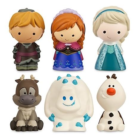 Disney Frozen 6 Pc. Bath Tub Pool Toy Set Olaf Elsa Anna Sven Kristoff Marshmallow