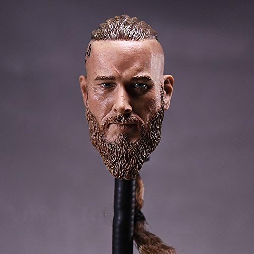 ESHINEY 1/6 scale mens head sculpt viking travis fimmel with male bodies for 12 inch figures dolls muscle braid