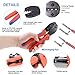 Glarks MC3 MC4 Crimper Solar Crimping Tools for 2.5/4/6mm² Solar Panel PV Cable with 6 Pair MC4 Solar Panel Connector and 1 Pair Solar MC4 Connector Assembly Tool Spanner Wrench and a Wire Stripper
