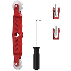 FJCTER Screen Roller Tool Set with Spline Removal Hook, 2pcs Window Screen Roller for Screen Installation Repair Replacement,
