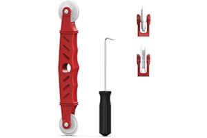 FJCTER Screen Roller Tool Set with Spline Removal Hook, 2pcs Window Screen Roller for Screen Installation Repair Replacement, Durable Screen Spline Tool Kit for Window Sliding Door Patio RV