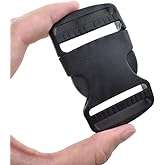 Hao Pro 1.5" Width Quick Side Release Buckles Speedy Pinch Double Loop End Hold Tight Withstand Constant Motion Strong Plastic Clips Snaps 4 PCS for Nylon Webbing Strap Backpack Costume Dog Collars