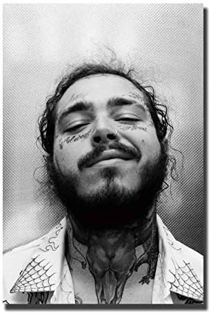 RUIYAN Canvas Painting Wall Art Picture Post Malone Poster Rap Hip Hop Music Star Poster Print Canvas Painting Gift Without Frame 40 * 60Cm