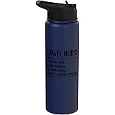 Travel Nurse Shirts for Women Funny Nurse Definition Stainless Steel Insulated Water Bottle