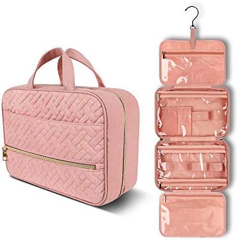 Travel Toiletry Bag for Women, Water-resistant Hanging Makeup Bag, Large Capacity Travel Cosmetic Bag Organizer for Accessories, Full Sized Container, Toiletries 1 Travel Toiletry Bag for Women, Water-resistant Hanging Makeup Bag, Large Capacity Travel Cosmetic Bag Organizer for Accessories, Full Sized Container, Toiletries