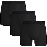 POPKOK Mens Underwear Boxer Briefs Breathable Soft Active Mesh Underwear With Fly