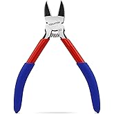 TOOLUTION 5" Small Wire Cutters - Side Cutter for Crafting Diagonal Cutting Pliers - Spring Loaded Wire Snips Dikes Clippers 