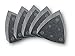 Fein Sanding Sheets with Hook & Loop Attachment - Aluminum Oxide, Full Resin Bond, Multi-Material Use, Perforated, 80 Grit, 3-1/8