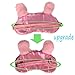 ZHI CHEN Silk Eye Mask with Lovely 3D Cute Rabbit Face Soft & Lightweight Sleeping Blindfold for Kids Girls Adult for Yoga Traveling Party [Inclulding Ice Bag, Foam Ear Plugs] (Pink(Upgraded))