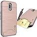 Moto G4 Case, Moto G4 Plus Case, Moto G 4th Gen case, CoverON [SecureCard Series] Protective Hard Hybrid Cover Credit Card Slot Stand Phone Case for Motorola Moto G4 Plus G4, G, 4th Gen - Rose Gold