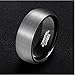 MNH Men's Tungsten Carbide Wedding Band Black 8mm Comfort Fit Brushed Matte Finish Ring Size 9