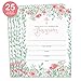 DB Party Studio Girl Baptism Invitations with Envelopes ( Pack of 25 ) Pink Floral Christening Invite Large 5x7