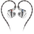 FiiO FD15 13.8mm Magnalium DLC HiFi Dynamic Driver in-Ear Earphone with Stainless Steel Shell, Detachable MMCX Cable (Silver)
