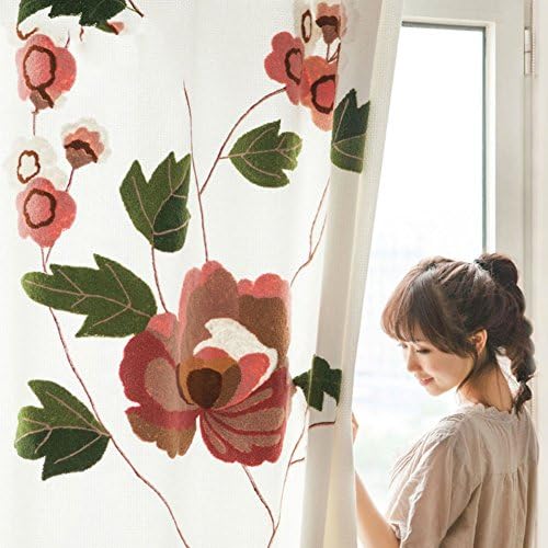 retro small curtains/Shade short embroidery garden living room curtains-A 180x180cm(71x71inch)