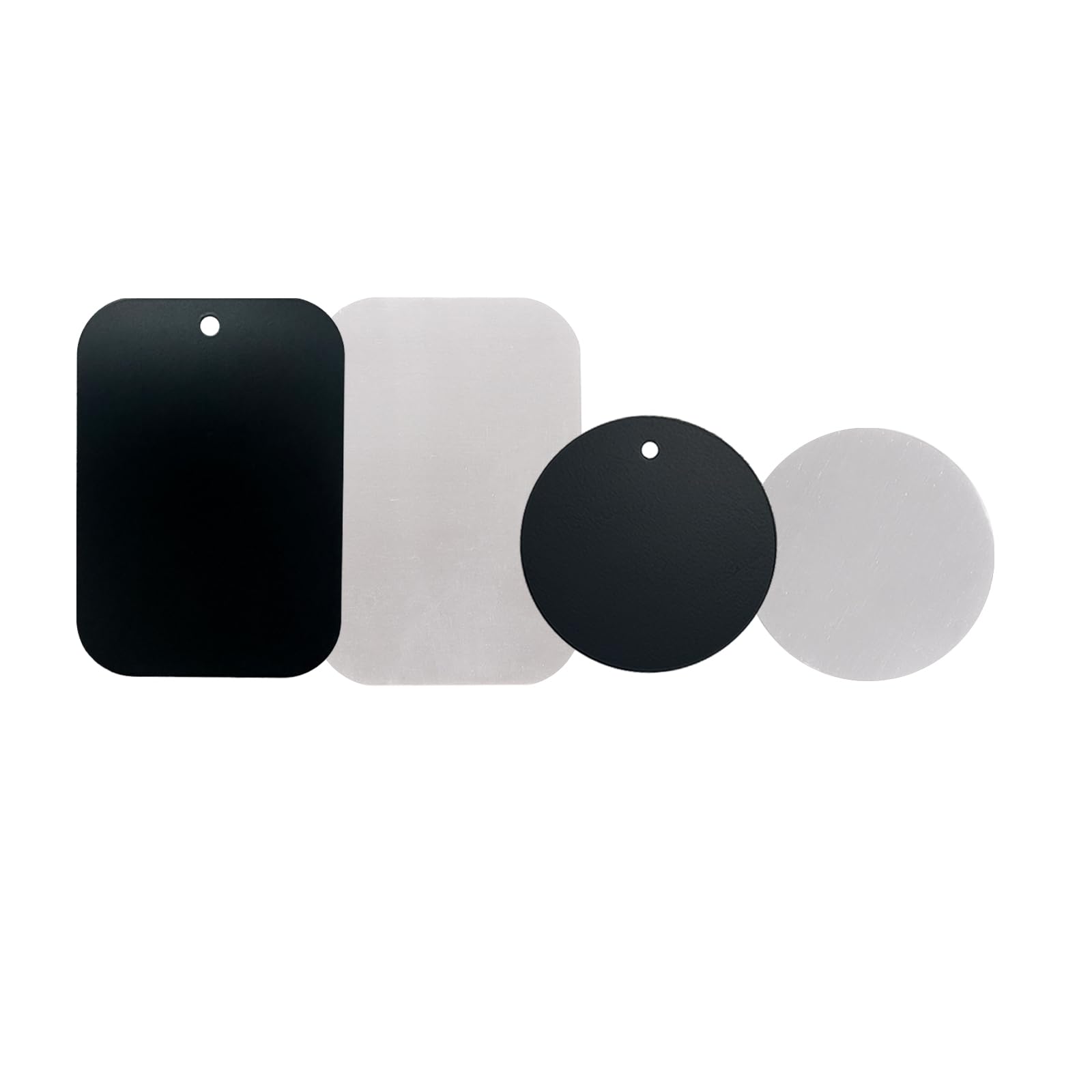 GDMINLO Mount Metal Plate（4Pack） for Magnetic Car Mount Phone Holder with Full Adhesive for Phone Magnet, （2 Rectangle and 2 Round）