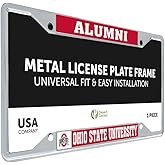 Desert Cactus Ohio State University Car Accessories Metal License Plate Frame and Tag Holder for Front or Rear of Car (Alumni)