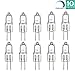 LUXRITE LR20920 (10-Pack) Q20T3/G4/12V 20-Watt Halogen Pin Base Light Bulb, Dimmable, 300 Lumens, G4 bi-pin Base