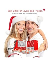 Altavoz Bluetooth inalámbrico portátil, ifecco True Par Altavoces estéreo inalámbricos IPX7 impermeable altavoz construido en micrófono para playa, ducha & Home mejor como regalos de San Valentín