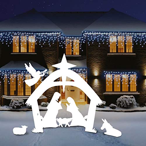 EasyGO Set Outdoor Nativity Christmas Decoration-Outside Yard, 6 Foot Tall