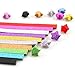 Caydo 1850 Sheets 3 Styles 47 Colors Origami Stars Paper Double Sided and Luminous and Glitter Paper Set