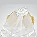 FLAdorepet Dog Cat Wedding Veil Dress Bride Costume Dog Hair Bow Clips Hairpin Headwear Dog Hair Accessories (White, Gauze, S, Small Breeds)