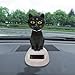 Solar Powered Bobble Head Toy, Jujunx Dancing Animal Swinging Animated Bobble Dancer Toy Car Decor Cat (❤️B)