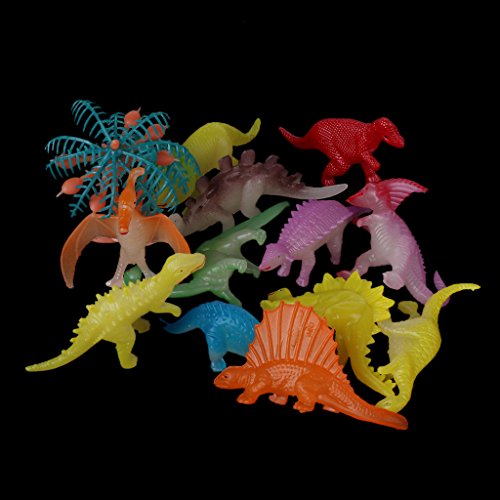 JAGENIE 12pcs Glow in The Dark Luminous Jurassic Dinosaur Toy Model Toys Kids GiftChristmas New Year Gift,1 pc, Random Delivery - Thumbnail 5