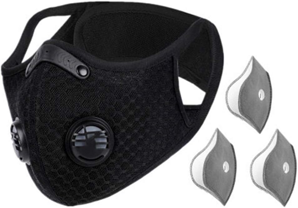 RBH Activated carbon dust respirator with additional carbon filter, reusable safety dust respirator, respirator men's training accessory to prevent pollution pollen allergy outdoor