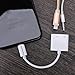 iPhone Adapter and Splitter, Instecho Lightning Adapter Splitter + 3.5mm Headphone Jack With Extension Cable, Lightning Cable to Audio Jack and Charger Adapter for iPhone 7/7 Plus (White)