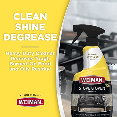 Weiman Heavy Duty Stove and Oven Cleaner and Degreaser for Glass