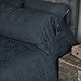 Cariloha Bamboo Jacquard Duvet Cover Set by Includes Duvet Cover and Pillow Shams - 3 Degrees Cooler than Cotton - 100% Viscose from Bamboo (Blue Lagoon, King)