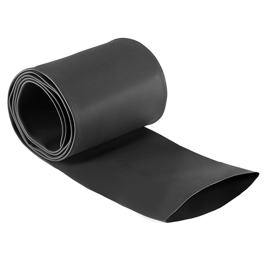 Unifizz Heat Shrink Tubing 50mm Dia 80mm Flat Width 2:1 Ratio Shrinkable Tube Cable Sleeve 1m - Black