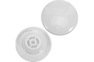 Healifty 2pcs White Ceramic Sink Drain Stoppers with Seal Rings for Bathroom and Kitchen Washbasin Drain