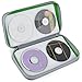CD Case,COOFIT 80 Capacity DVD Storage DVD Case VCD Wallets Storage Organizer Flexible Plastic Protective DVD Storage Green