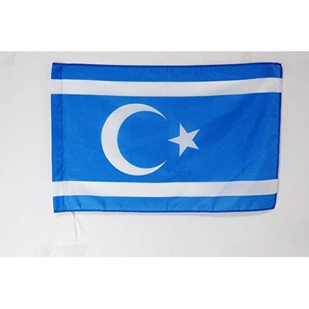 AZ FLAG - Iraqi Turkmen Flag - 2x3 Ft - Turkmen Banner with Sleeve - 100% Polyester - Fade Resistant - Vivid Colors - 2' x 3' Feet - 90x60 Cm