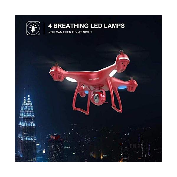 Drohne mit 1080p HD Kamera FPV Live Video RC Quadcopter mit GPS Return Home Funktion Follow Me und Altitude Hold, Drohne… – Bild 6