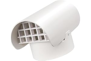 Pack of 1 3 Inch PVC Vent Cap for Radon Fan Exhaust Blocks Rain Snow Leaves PVC Pipe Protects Radon Fan from Weather Damage
