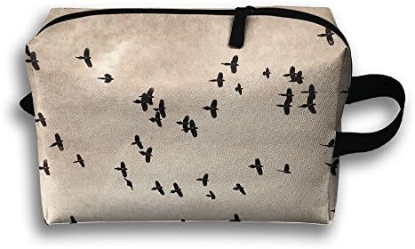 Flock Travel Bag Toiletries Bag Phone Coin Purse Cosmetic Pouch Pencil Case Tote Multifunction Organizer Storage Bag