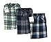 AMERICAN HEAVEN 24/7 Basics Men's 3 Pack Cotton Soft Sleep Lounge Pant Jam Cargo Shorts (Medium, 3 Pack - Plaid Assortment)