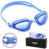 Pulabecs Swim Goggles With Anti-Fog UV Clear Lenses For Man And Women PGA0326 (blue)