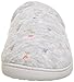 Isotoner Women's Terry Embroidered Scalloped Clog, Heather Grey, 9.5/10