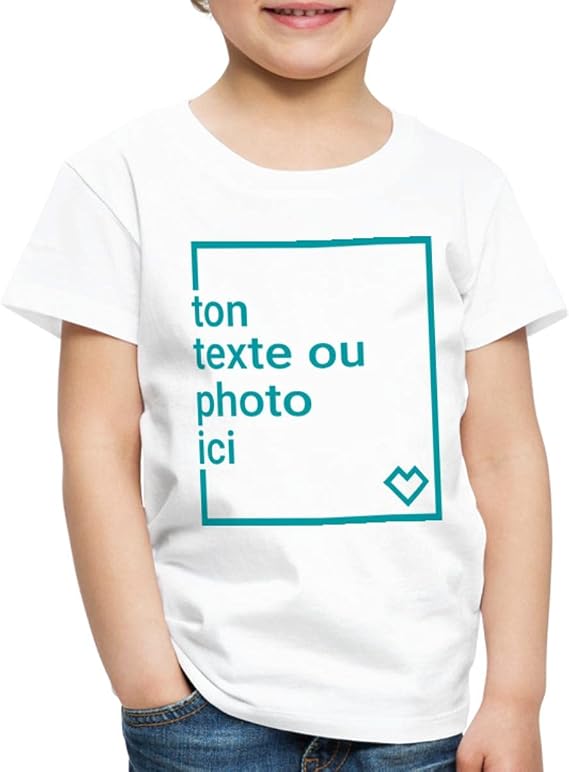 Magnet Personnalisable Spreadshirt - Carré 58x58mm, Avec Texte Ou Photo, Bords Argentés, Blanc