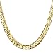 Cuccu 18K Gold Plated Necklace Hip Hop Men Jewelry 6 MM Wide Snake Chain Hip Hop Necklace