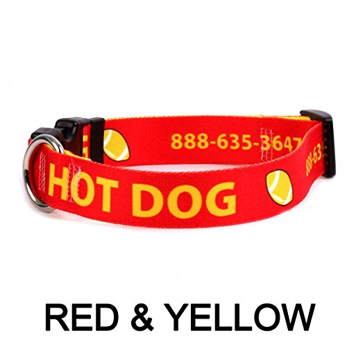 Personalized Dog Collar with Custom HiDef Text and Art, an Embroidered